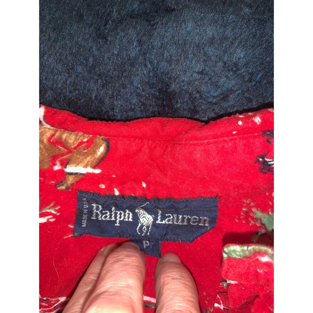 VINTAGE 80's RALPH LAUREN COWBOY WESTERN FLANNEL OVERSIZE NIGHTSHIRT - Picture 3 of 11